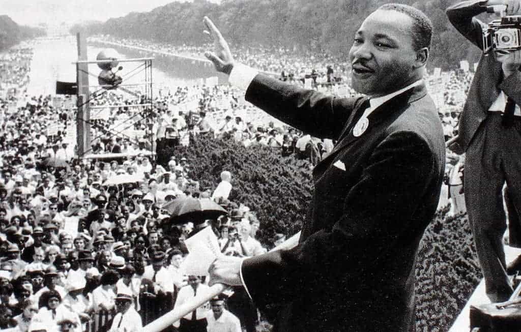 Martin Luther King Jr. at Washington Monument